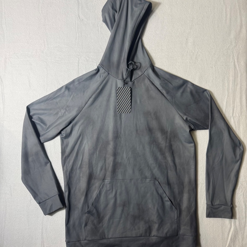 Grayson & Dunn Golf Collection Mens Hoodie M Gray NEW UPF 50+ Performance Pocket